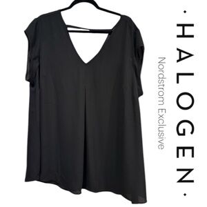 NWT Halogen Black Blouse, 2X